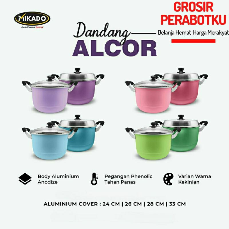 Maspion Dandang Langseng Alcor 28cm 26cm 24cm Panci Pengukus / Kukusan Serbaguna Steamer