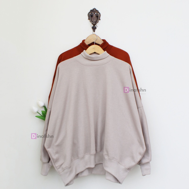 Turtleneck Oversize xxxl Sweater Oblong Wanita