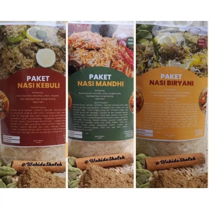 

paket nasi kebuli 500gr paket nasi mandhi paket nasi biryani briyani