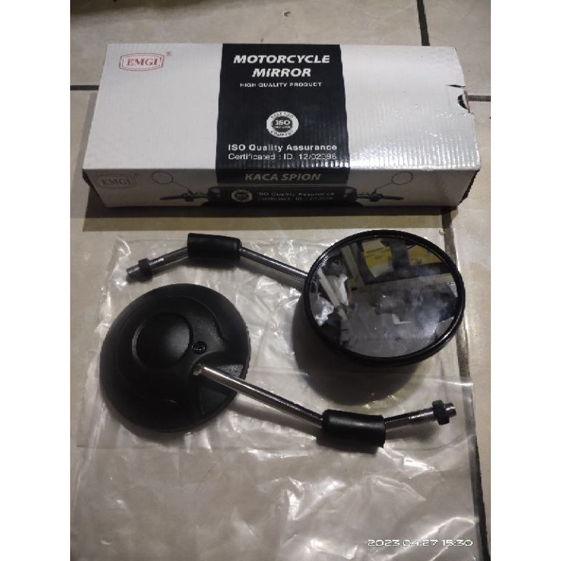 Kaca Spion Sepion motor model Honda Scoopy Karbu fi Genio Bulat