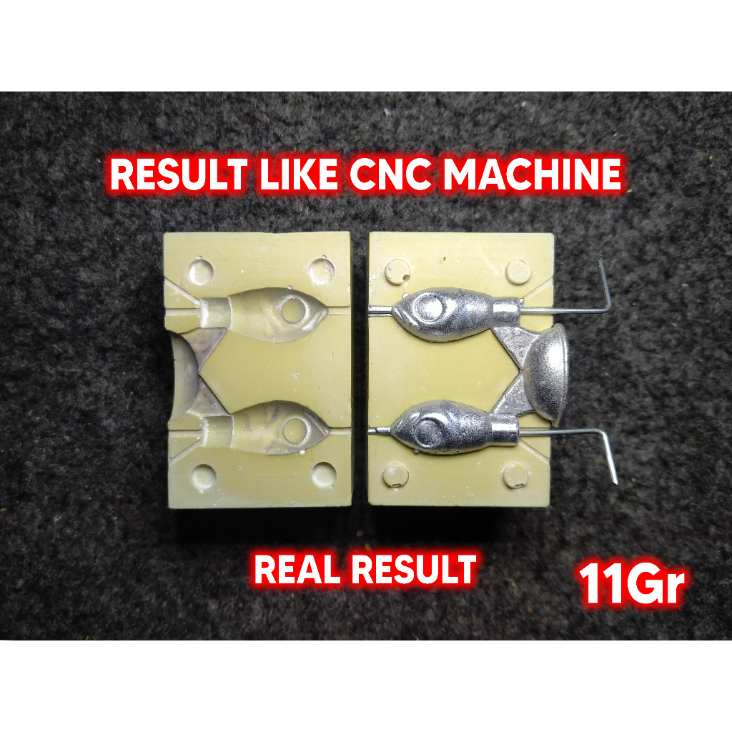 Molding Cetakan Jig Head Lure Type B DIY Handmade 11gr for Spinner Bait, Tube Lure, Feather Jig