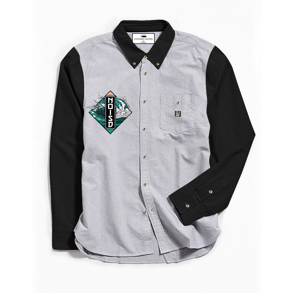 kemeja pria lengan panjang noisd detonation - wave japan