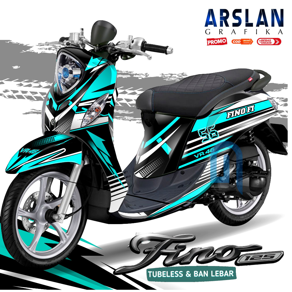 Decal FINO 125 Full Body Polos - Stiker Motor FINO 125 Aksesoris - Variasi Keren Racing 01