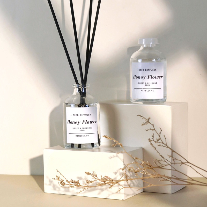 KENSLEY Reed Diffuser Premium - Pengharum Ruangan Aromaterapi - Cocok untuk Hampers