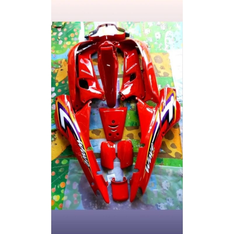 Cover body halus full set honda supra x lama full merah supra wave tahilan