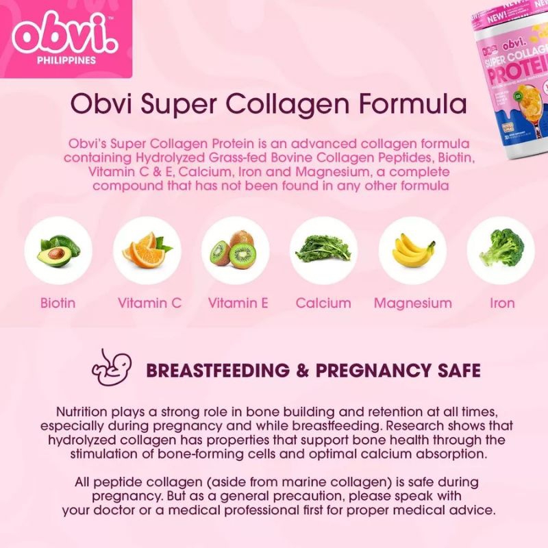 Obvi Super Collagen Protein 30 Servings 377 Gram Whey Protein