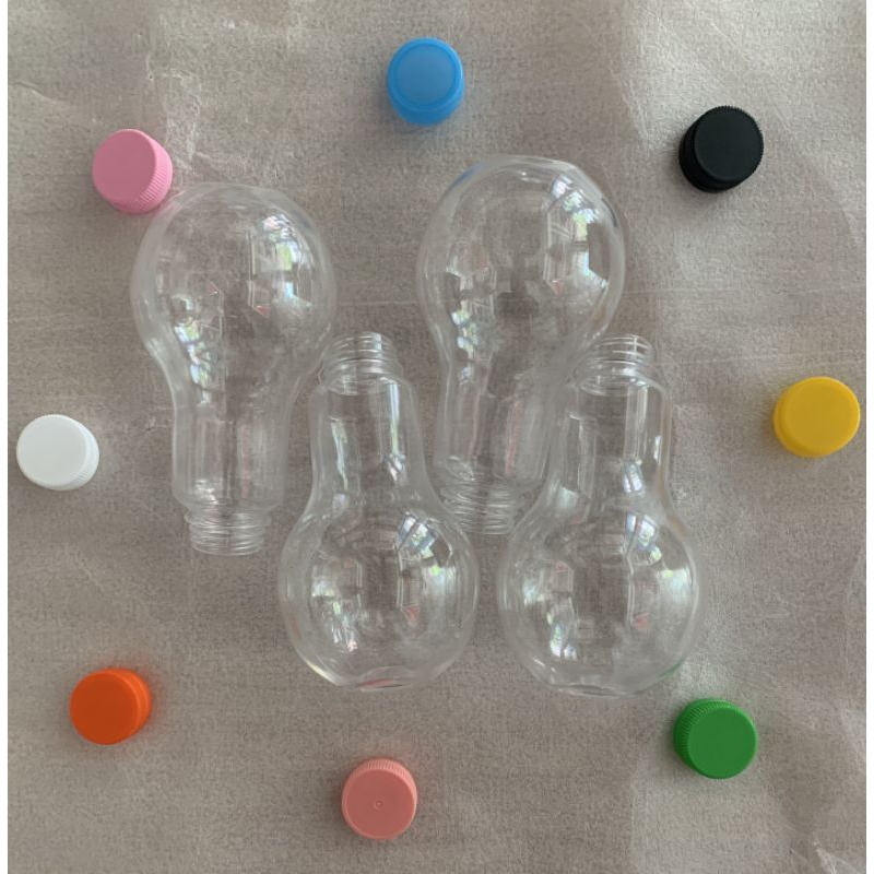 Botol Lampu 320 Ml /Botol Minuman Plastik praktis Unik