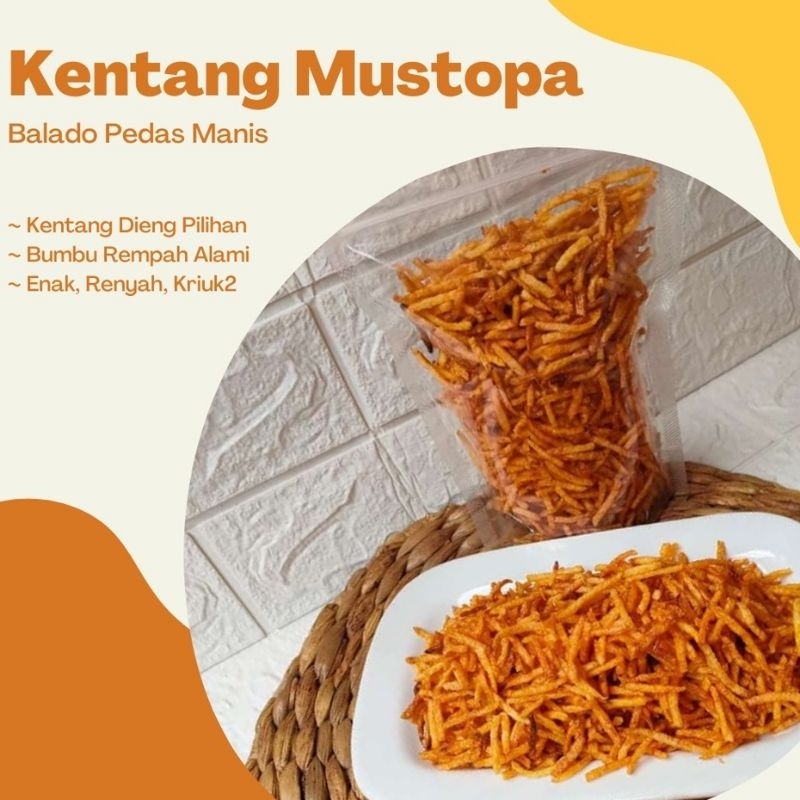 Kentang Mustofa 500 grm/Renyah kriuk Pedas manis