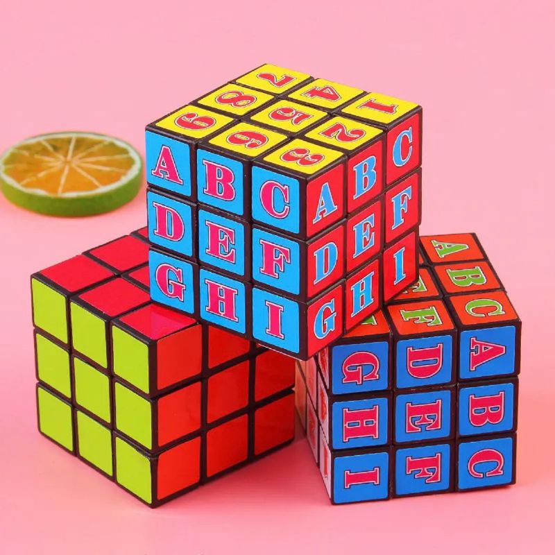 MAINAN EDUKASI PUZZLE RUBIK 3X3 MAGIC CUBE mainan anak laki kotak