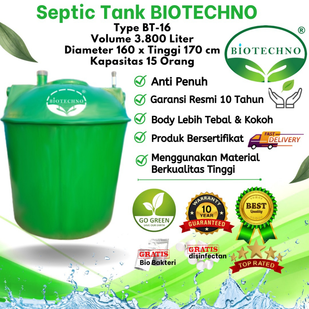 Septic Tank Bio, Septic Tank BioFil, Septic Tank BIOTECHNO Bergaransi