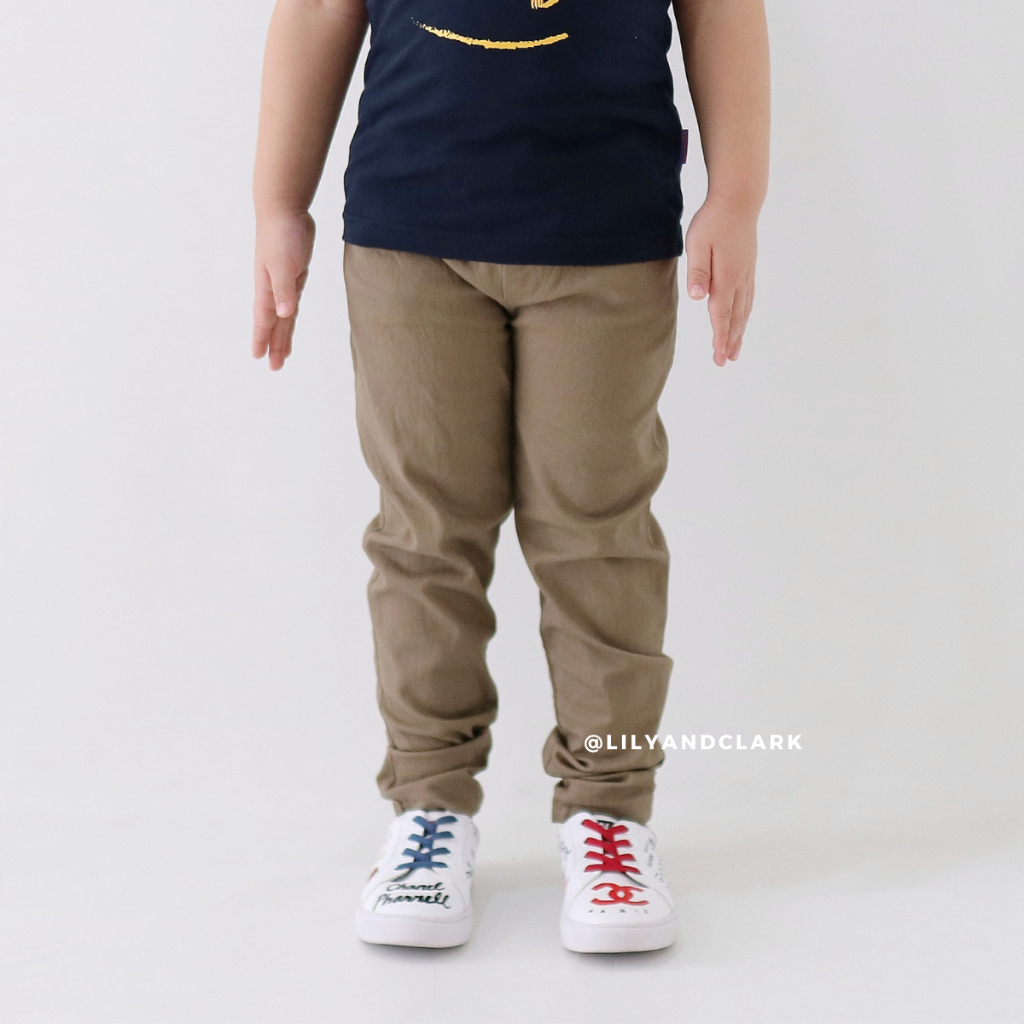 LILY AND CLARK CELANA CHINO PANJANG ANAK LAKI LAKI CLC01 KHAKI