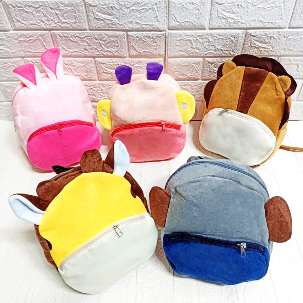 Satu7an Tas Ransel Anak Karakter Tas Anak Sekolah Tas Punggung TK SD Bag Backpack Fashion Kain Beludru