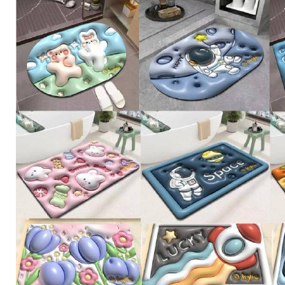 Keset Diatomite Tebal 3MM 3D Keset Anti Selip