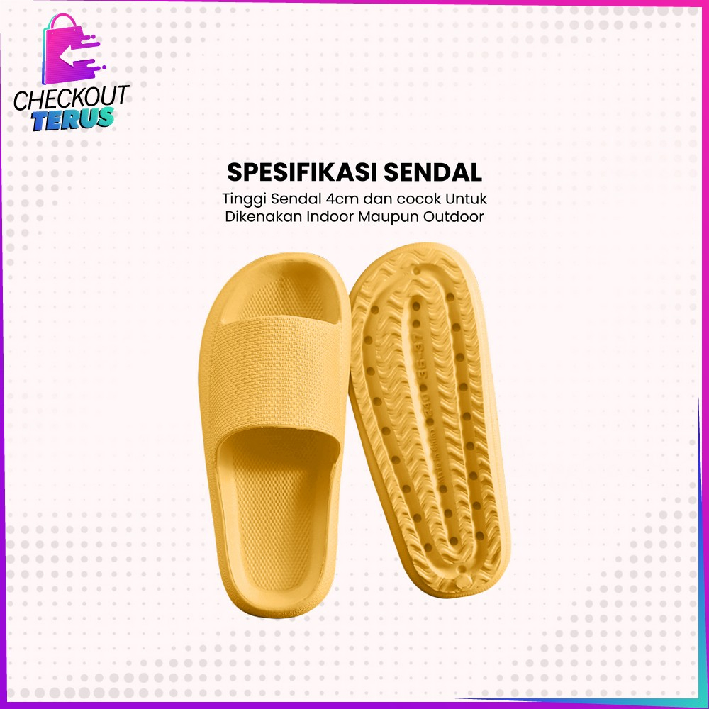 CT S56 Sandal Slip On Karet Jelly Sendal Selop Rumah Empuk EVA Unisex Kamar Mandi Comfy Cowok Cewek Anti Slip