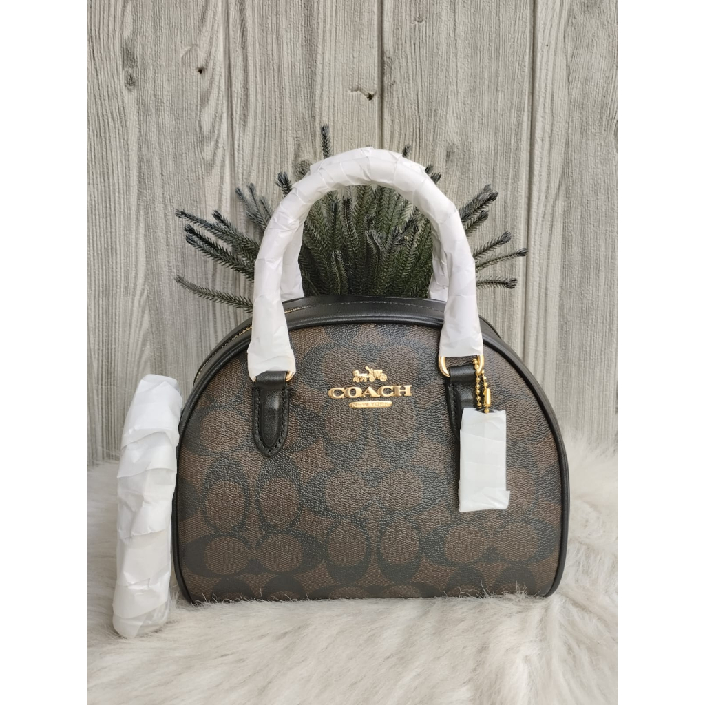 tas BRANDED CA591 Signature Sydney Satchel Brown Black