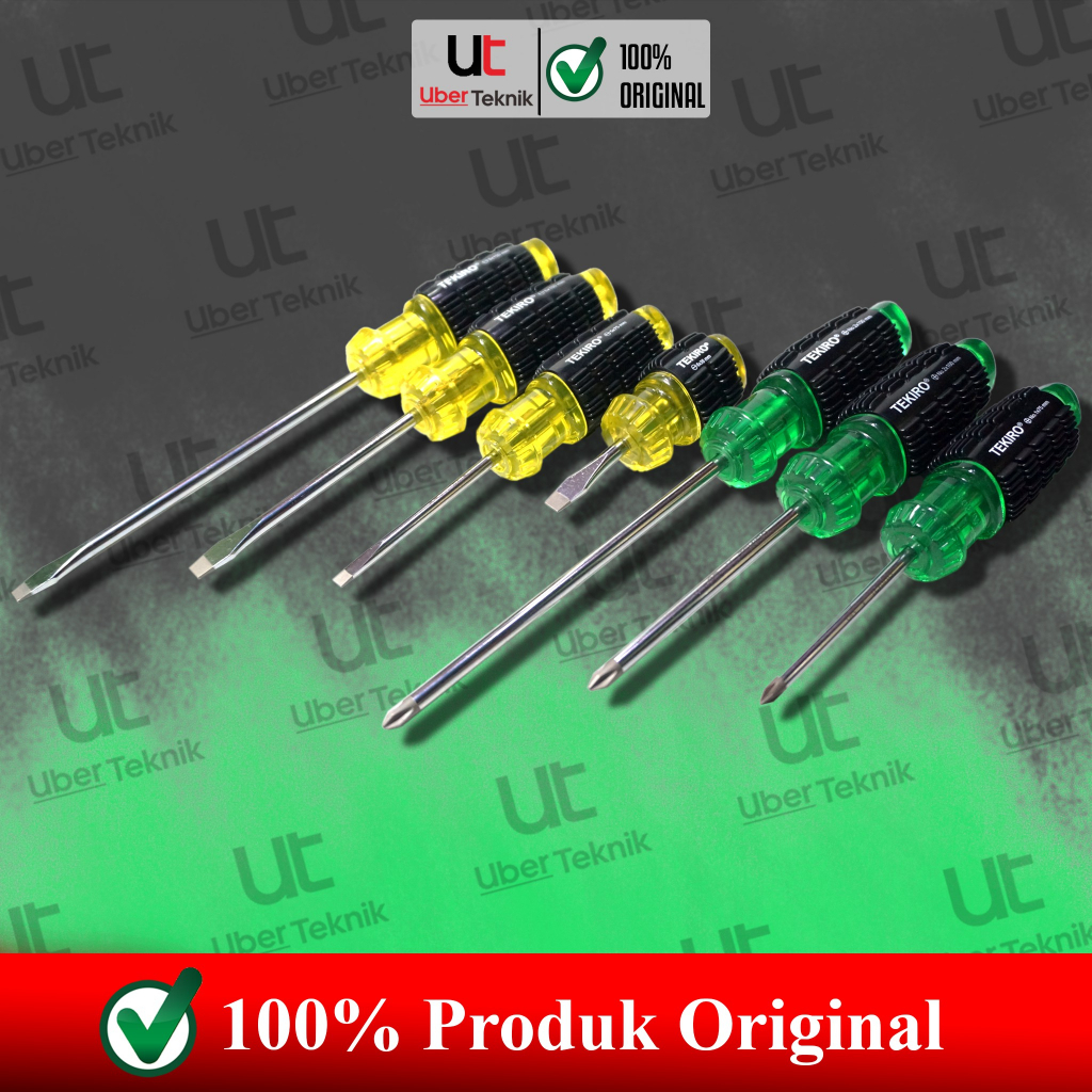Tekiro Cushion grip screwdriver set 7pc / obeng set 7pc / obeng karet