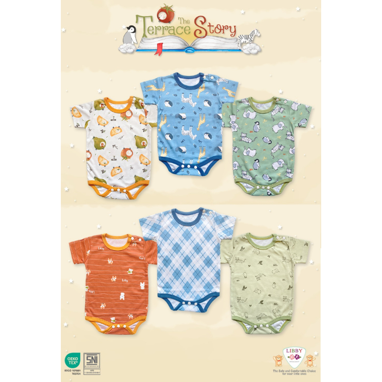 Jumper / Bodysuit Pendek Libby Miyo Bonbinzoo Newborn cherrybabykidsshop