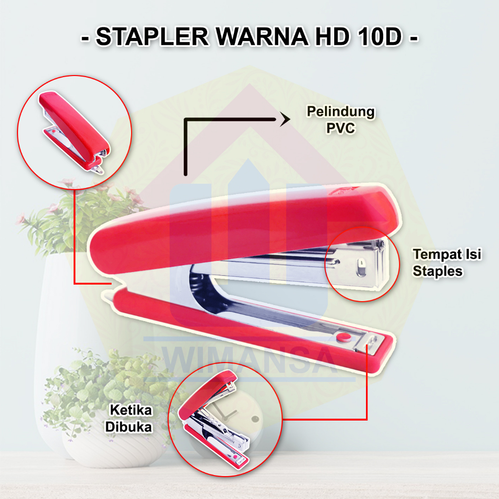 

WMS-STAPLER WARNA HD-10D - JEPRETAN - STEPLER