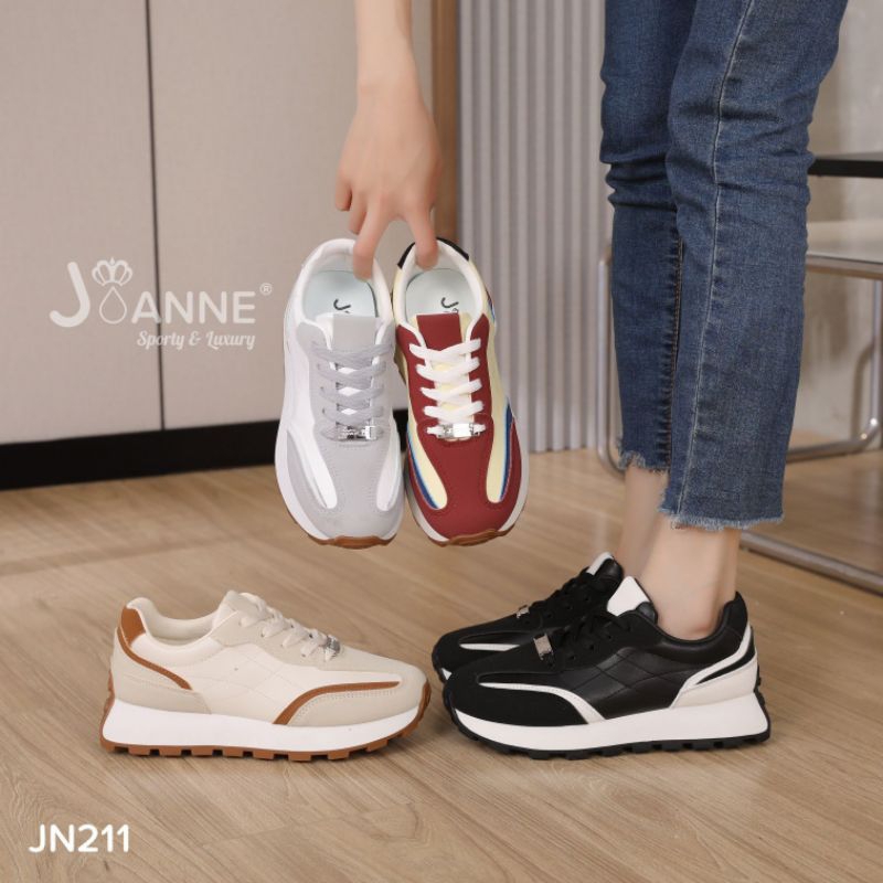 JOANNE Leather Sport Sneakers Shoes #JN211 ORIGINAL