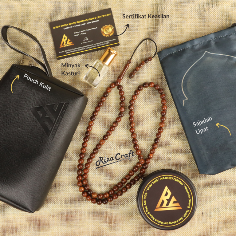 Tasbih Muslim Kayu Kokka Kaukah Turki Arab Mekah Unik 99 Butir Asli 100% by Riza Craft