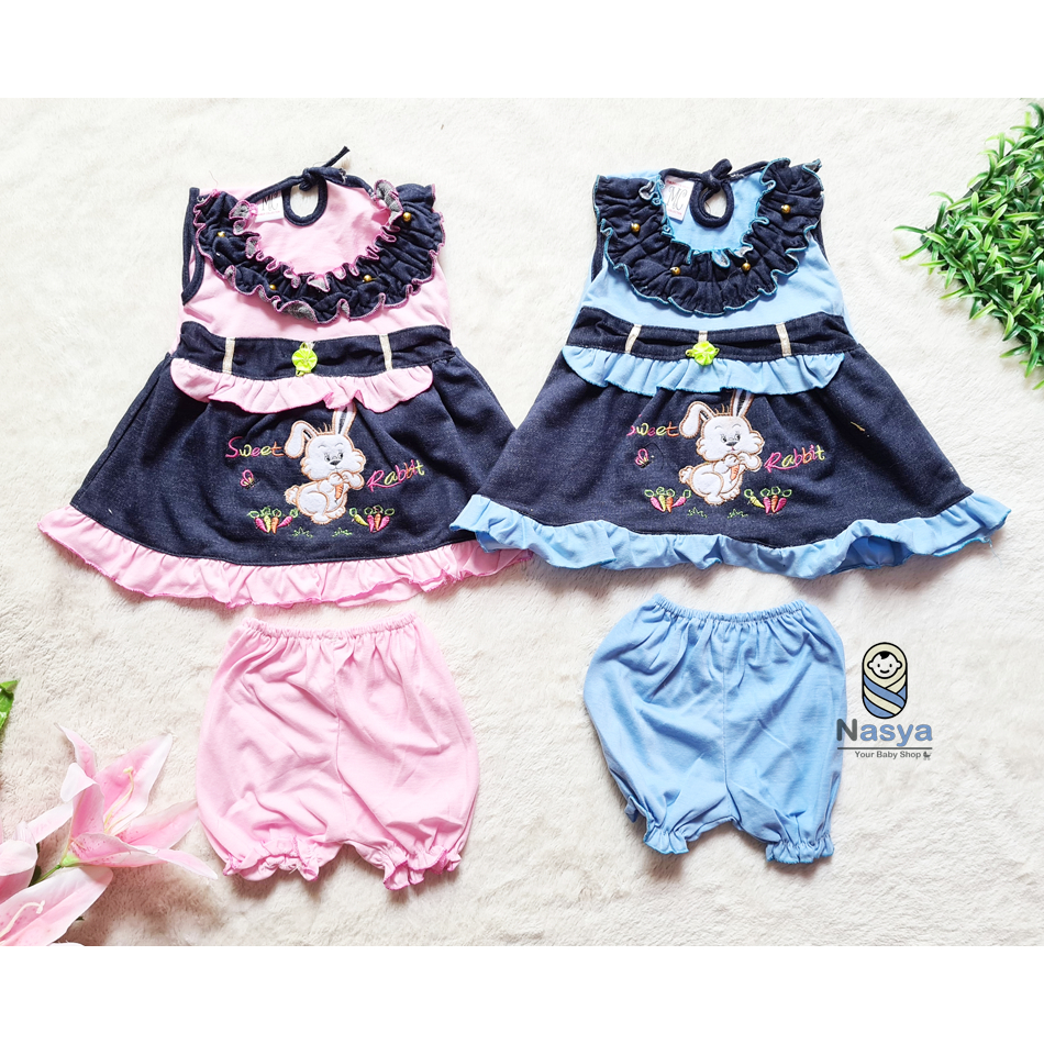 [MK-011] Baju Dress Hello Kitty Bahan BabyTerry Anak Perempuan (3-12 bulan)