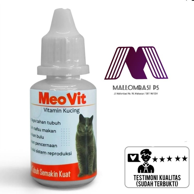 MEO VIT MEOVIT Vitamin Bulu dan Penggemuk Nafsu Makan Kucing