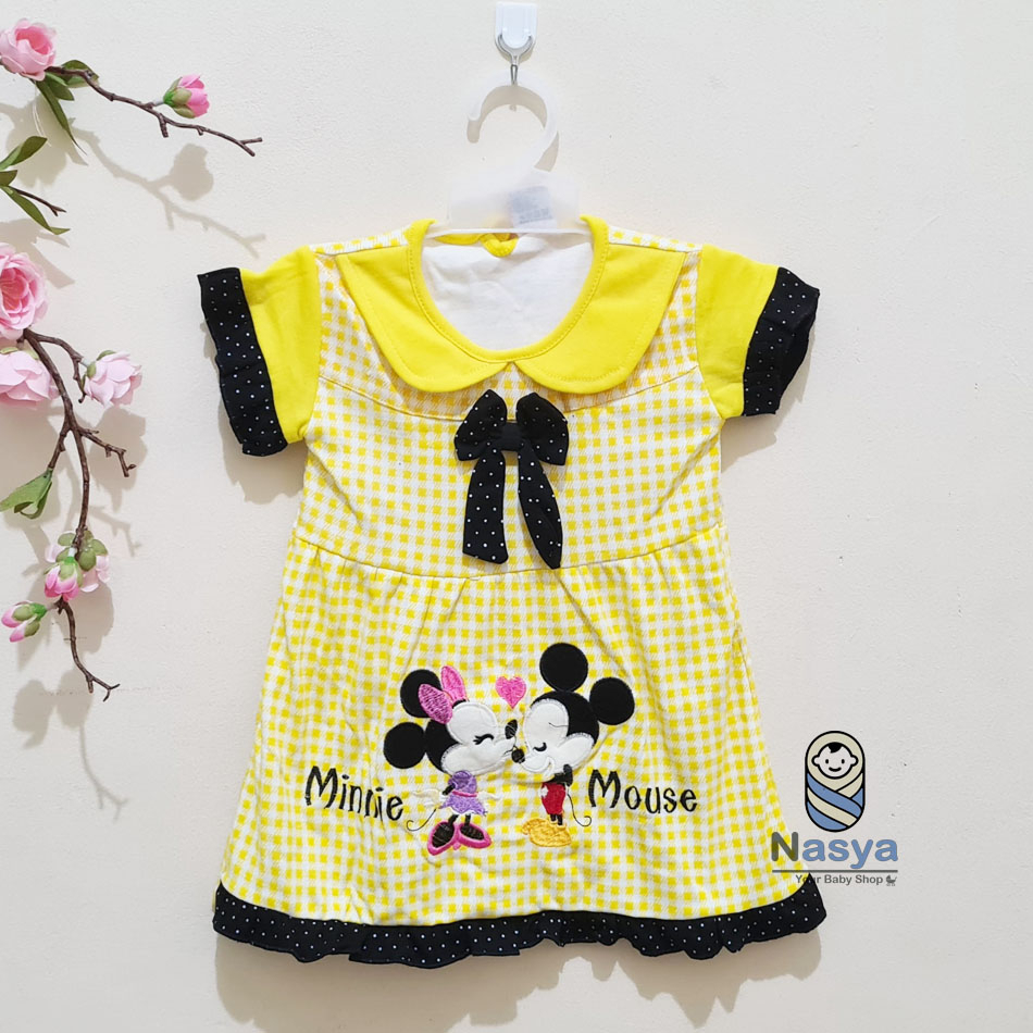 [SL-033] Dress pendek anak overall motif bunny (3-6 bulan)