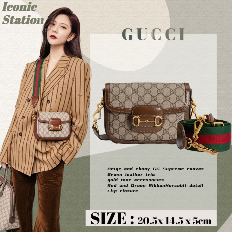 ✅: New Gucci Horsebit 1955 series GG mini handbag Tas Bahu Wanita / Tas Kurir /GUCCI  Bag 658574