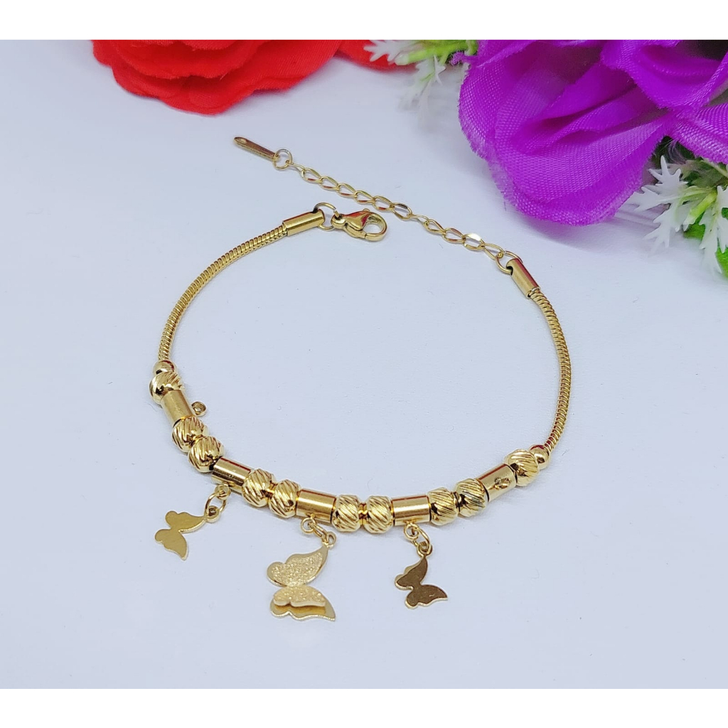 Gelang Titanium Kupu-kupu Perhiasan Wanita Jewelry R040