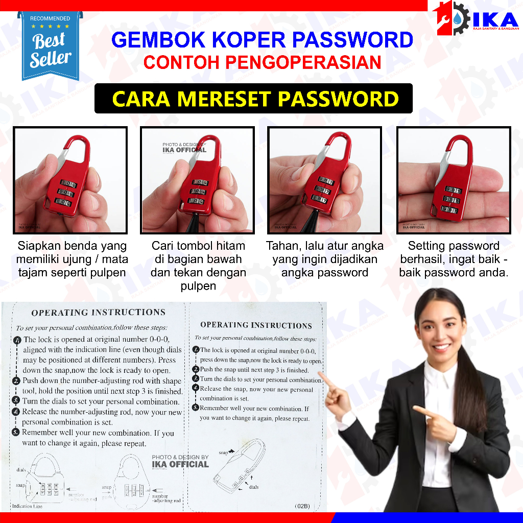 Gembok Koper Besi Mini Angka Kode Password / Kunci Gembok Swiss Kode Numeric Anti Maling Koper Tas Code Angka Password Gembok Nomor Putar 3 Digit / Gembok Mini Tas Koper