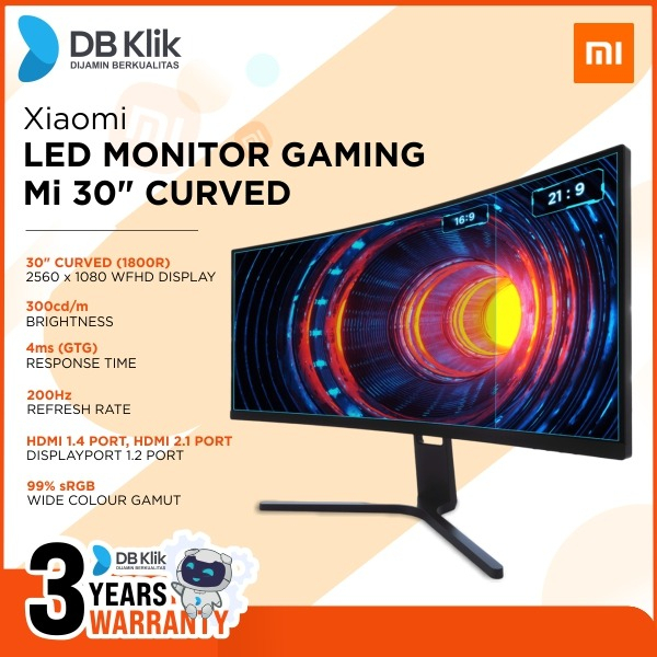 Led Monitor Gaming Xiaomi MI 30&quot; 200Hz Curved Wfhd Hdmi Dp - Mi 30inch