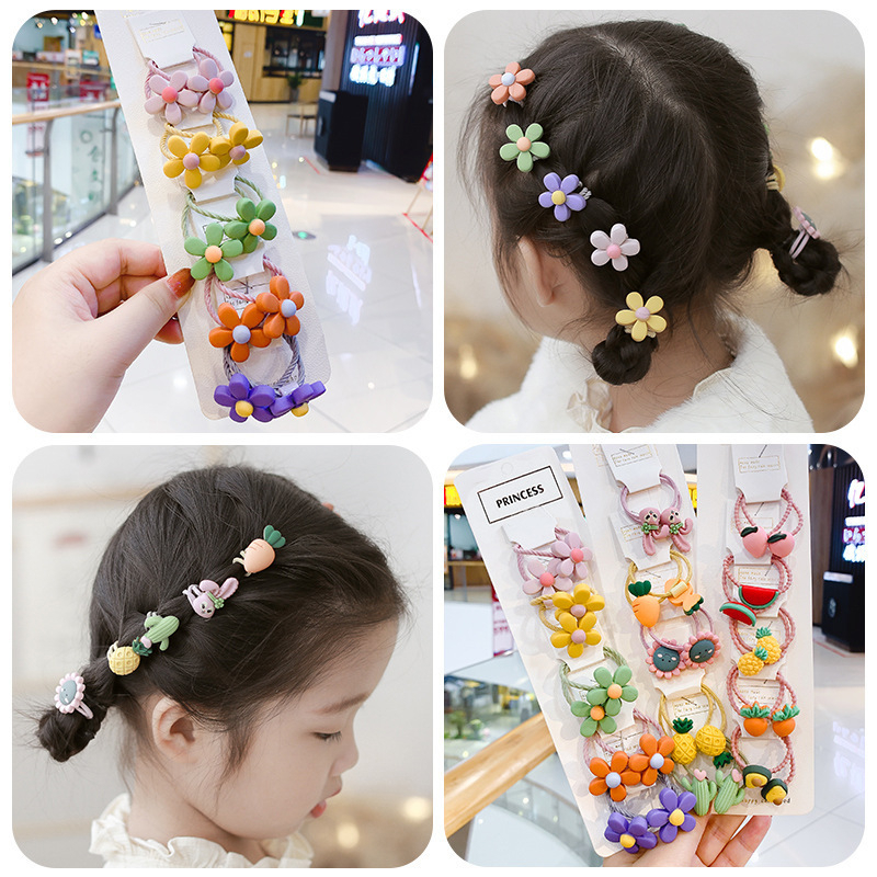 DOMMO - D6165 Karet Rambut F5387 / Karet Rambut Elastis 10 in 1 / Ikat Rambut Anak Fashion Korea / Ikat Rambut Anak Karakter Lucu / Aksesoris Rambut / Karet Ikat Rambut Elastis