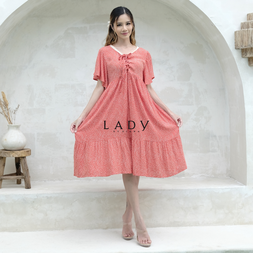 Ladybydiana GENDHIS SLEEPWEAR Dress Wanita Premium bahan Rayon Fujet Non Busui, Nyaman dan Adem