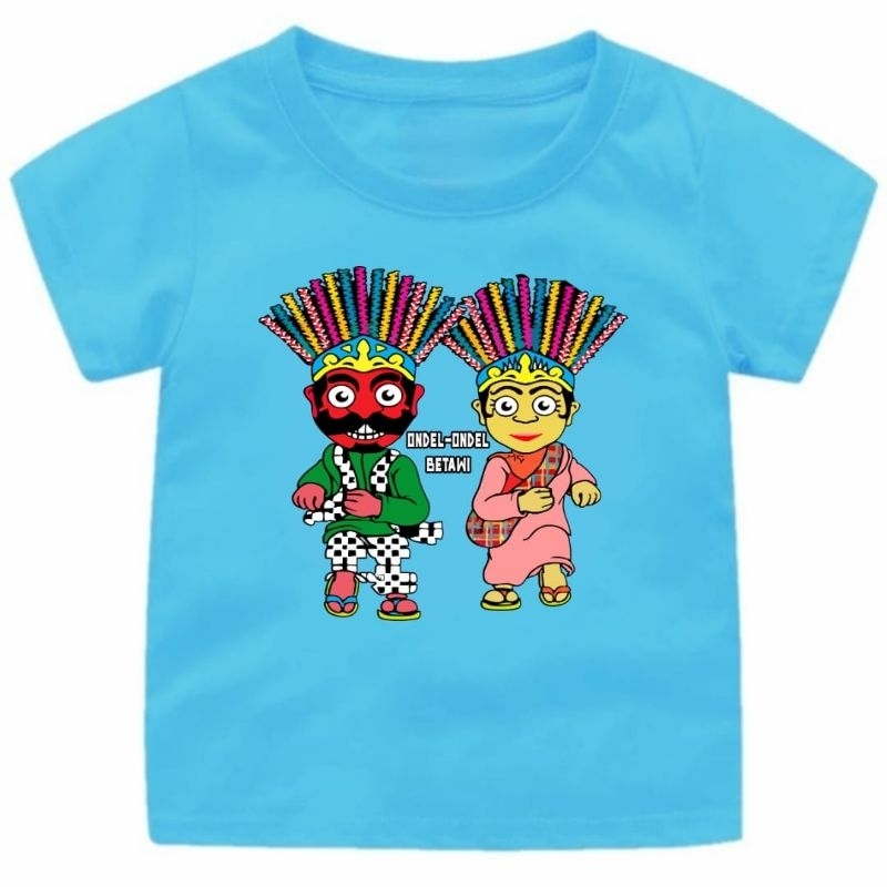 BAJU KAOS ANAK ONDEL ONDEL BETAWI TERBARU 1-14TAHUN/REMAJA/DEWASA// BAJU SOUVENIR JAKARTA ONDEL BERAWI