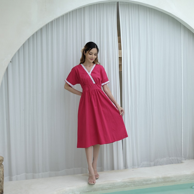 Ladybydiana KEIKO DAILYWEAR Midi Dress Wanita Ala Jepang