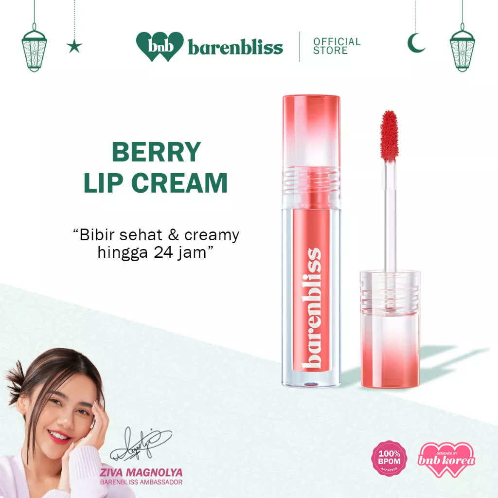 BNB BARENBLISS BERRY MAKES COMFORT LIP CREAM - BPOM - LIP CREAM BNB MURAH