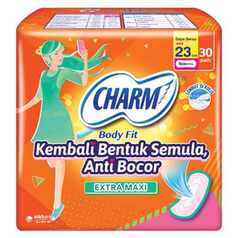 Pembalut charm wings & non wings isi 30