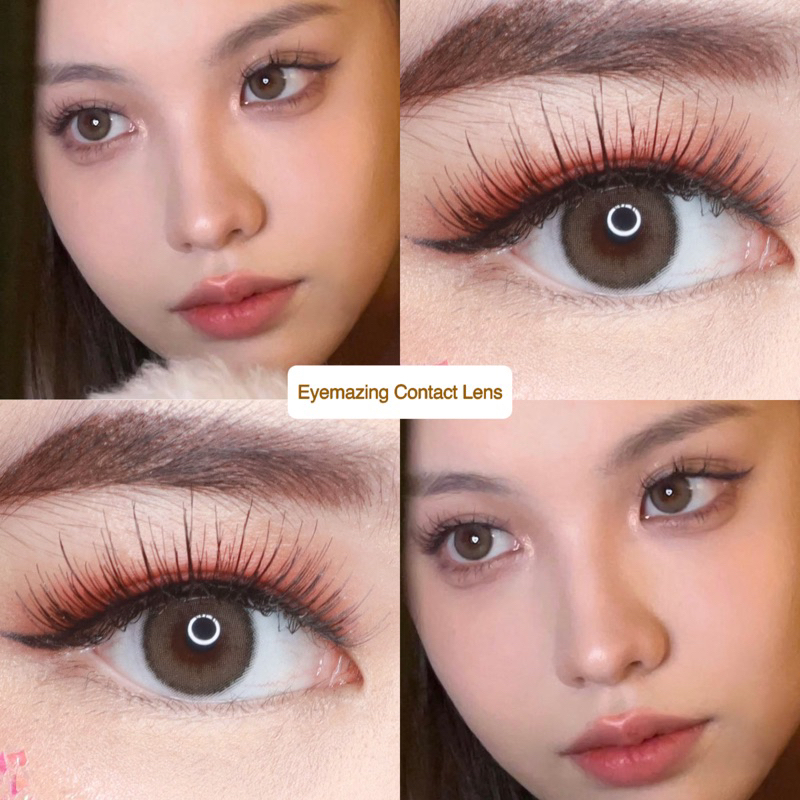 EYEMAZING Softlens - KYLIE Gray / Hazel /  Brown / Abu / Coklat Normal Minus Beda Minus