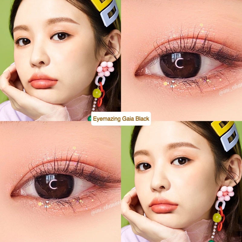 EYEMAZING Softlens - GAIA Natural Gray / Brown / Black / Abu / Coklat / Hitam Normal Minus Beda Minus