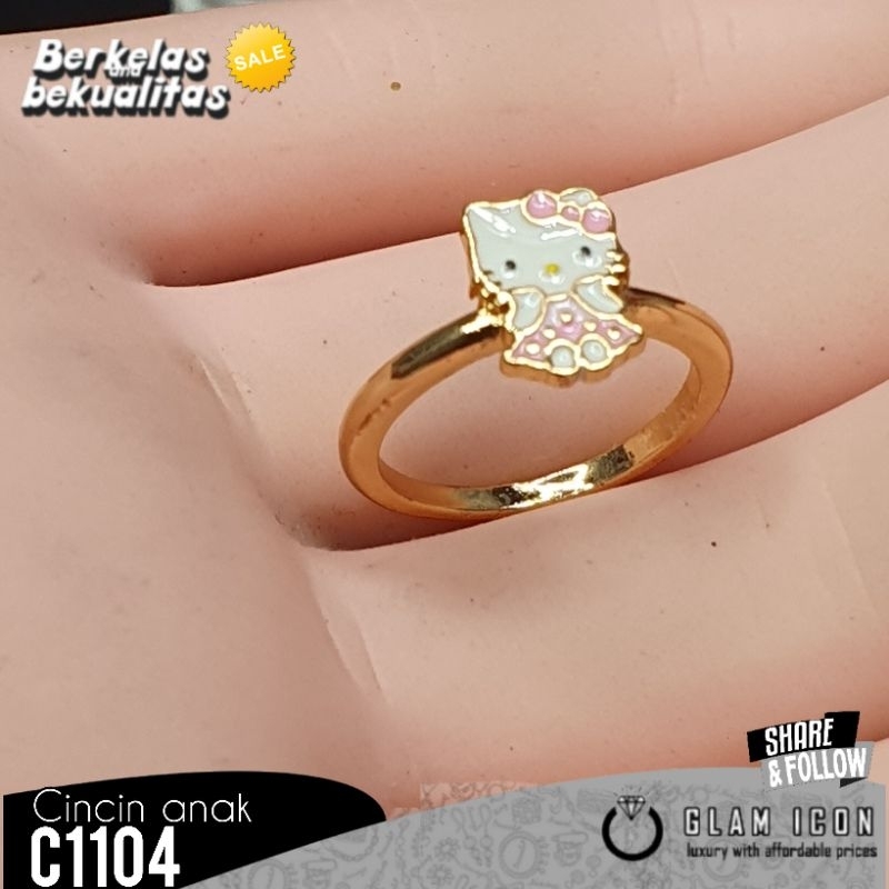 cincin anak motif elo kiti gaun pink C1104 CAG