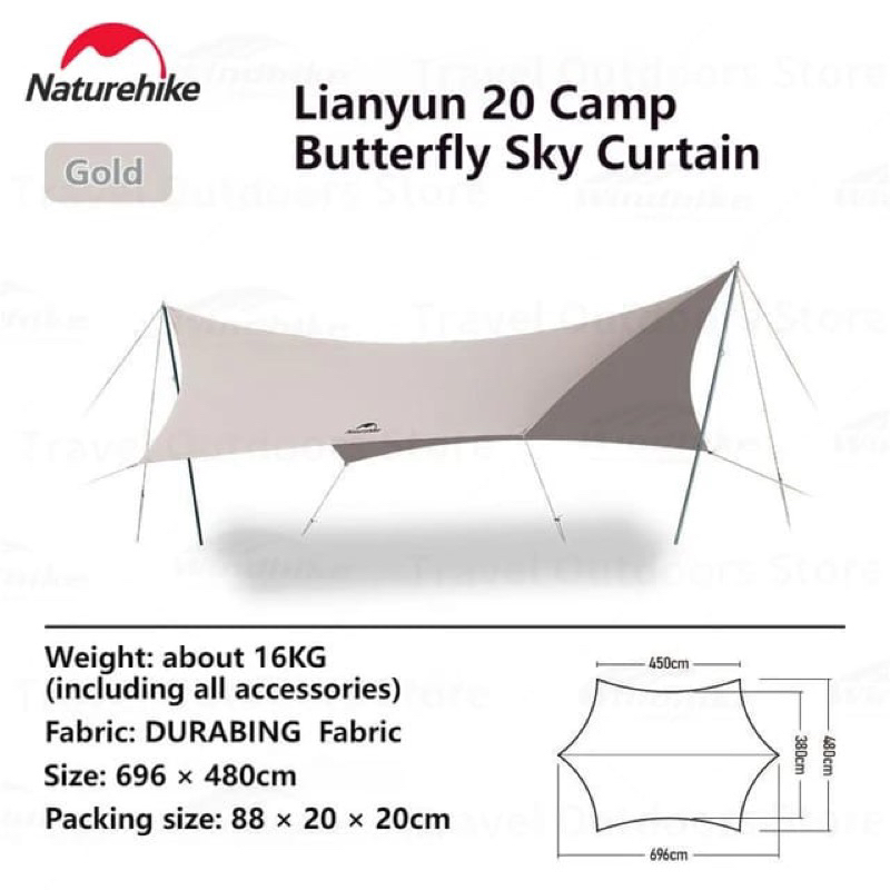 FLYSHEET BUTTERFLY / GLAMPING / FLYSHEET NATUREHIKE CNH22ZP023