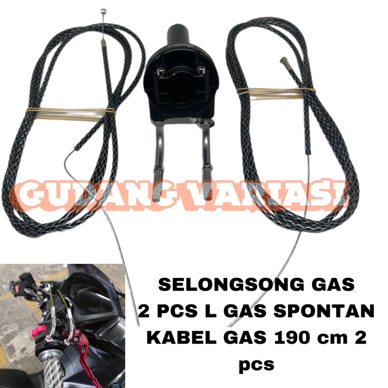 GAS SPONTAN DOMINO 2 KABEL PLUS KABEL GAS 190 CM ORIGINAL