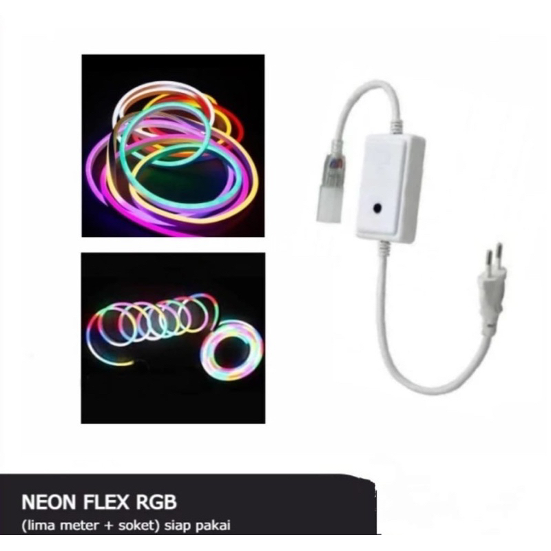 Led Strip Neon Flex Flexible 12V DC 5 Meter Neon Flex