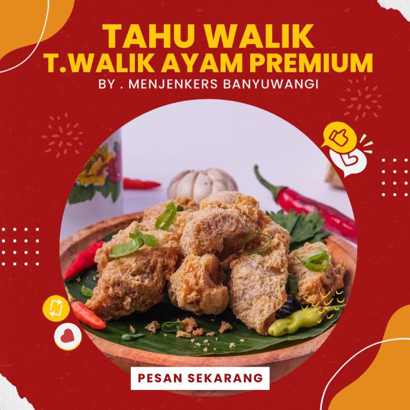 

Tahu Walik Ayam Jumbo Free Sambal Petis Madura || Tahu Walik || Tahu Crispy || Kemasan Vacum || Aman Pengiriman