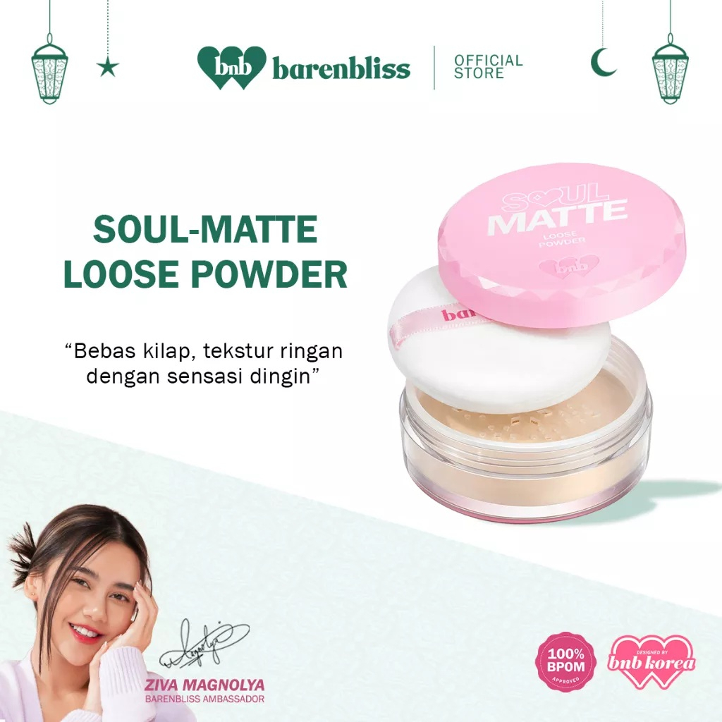 BNB BARENBLISS SOUL MATTE LOOSE POWDER - BPOM - BEDAK TABUR LOOSE POWDER BNB MURAH