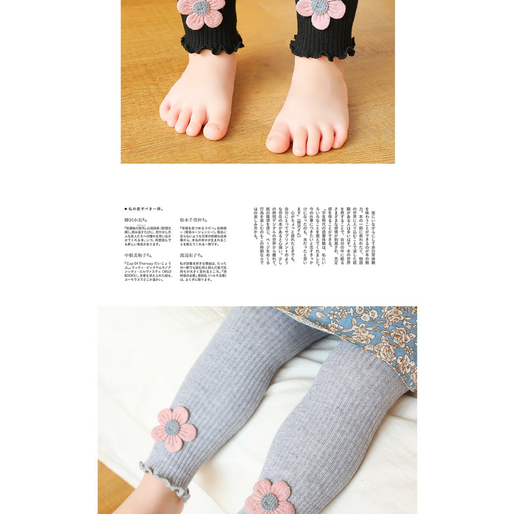 ByKiddos - Legging Anak Import Bayi Perempuan Motif Bunga / Celana legging Bayi Impor