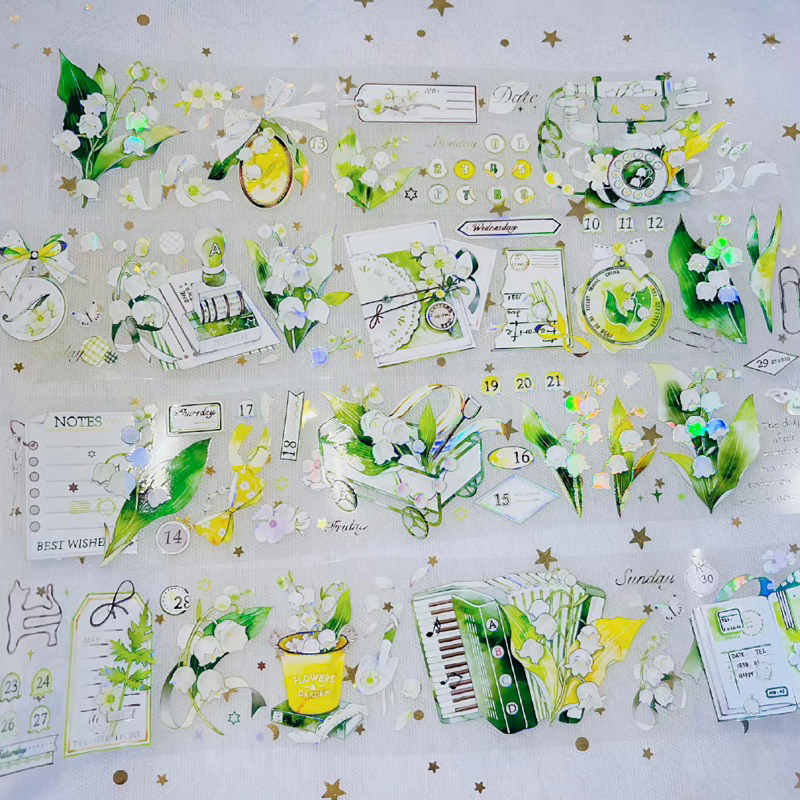 

[Sample] Sun More Lily of the Valley PET Tape