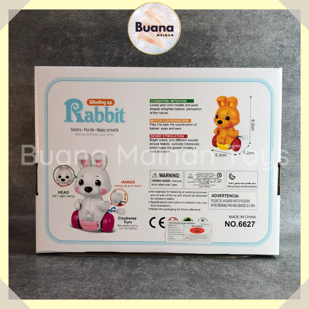 MAINAN KECIL FUNNY CUTE ANIMAL RABBIT ANAK BALITA EDUKASI HEWAN KELINCI LUCU IMUT 6227