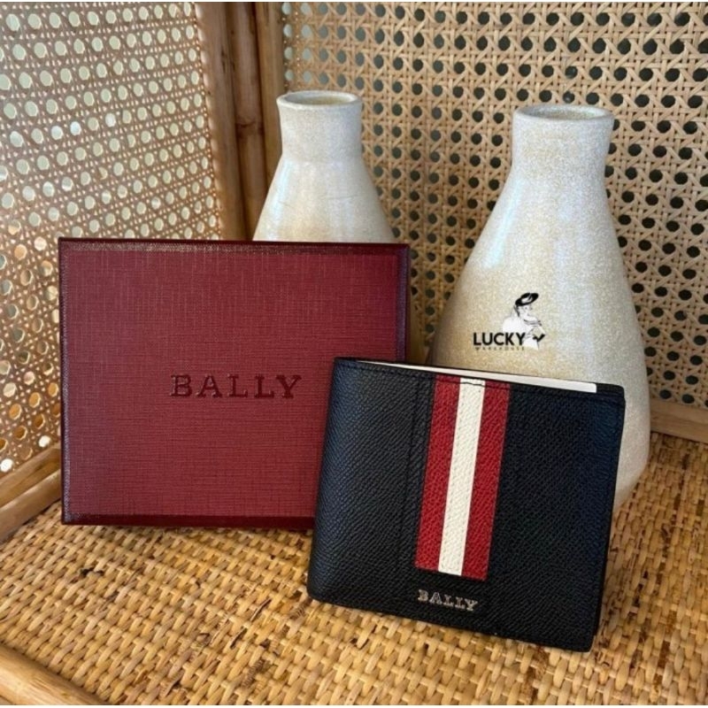 Bally Trasai Men Embossed Bovine Leather Wallet - ORIGINAL 100%