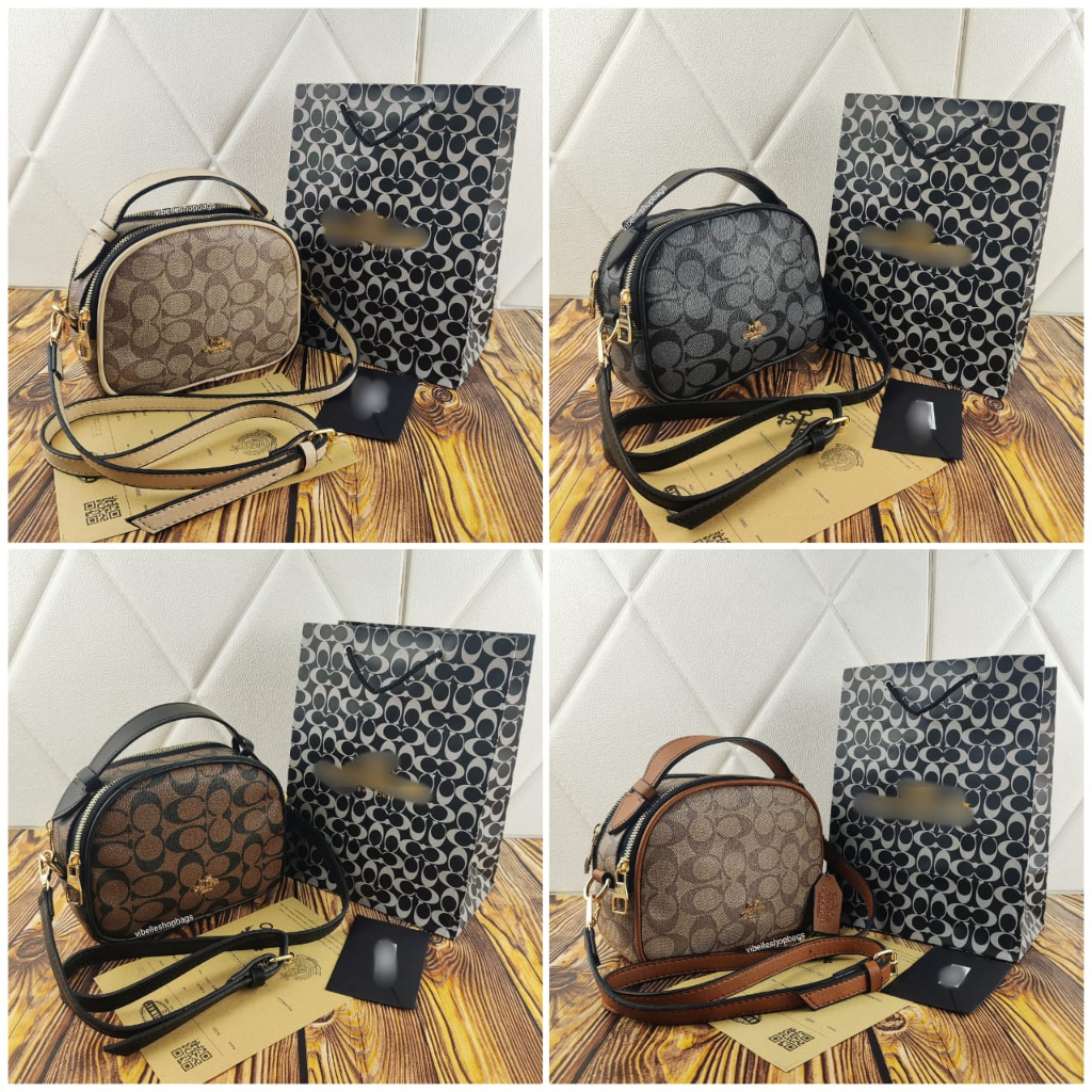 Coah Serena ( FREE PAPERBAG ) merk timbul 2 Ruang Kualitas Import | Tas Selempang Wanita - coach Serena Women's Shoulder bag cross body bag mtb Coah Tas Selempang Wanita 2 Ruang Serena Full Pu Lheater Round Cake Serena Bags Mesengger 1724